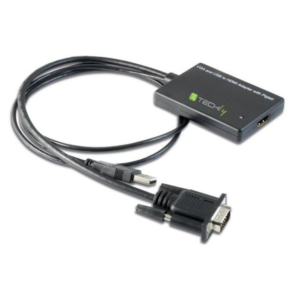 Techly Cable Converter SVGA and Audio to HDMI IDATA HDMI-VGA3