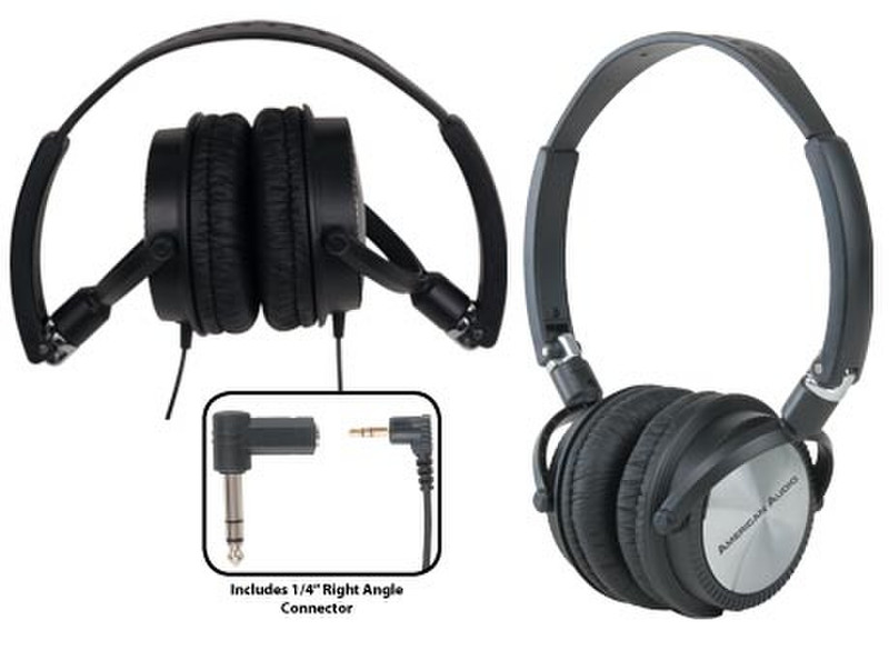 American Audio HP 200 Ohraufliegend Kopfband Schwarz, Silber Kopfhörer