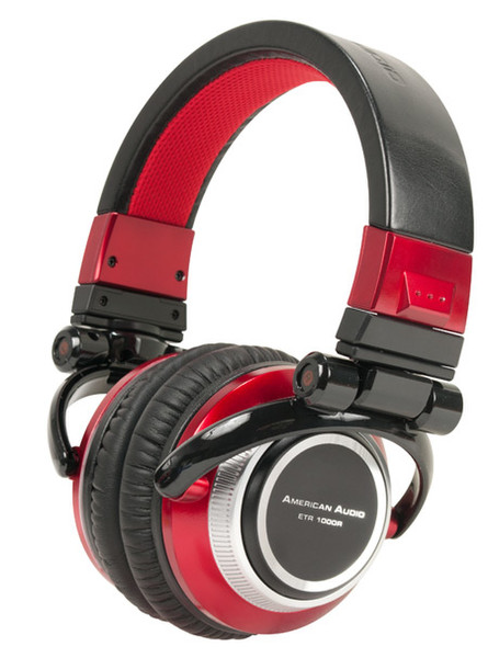 American Audio ETR 1000 Ohraufliegend Kopfband Schwarz, Rot