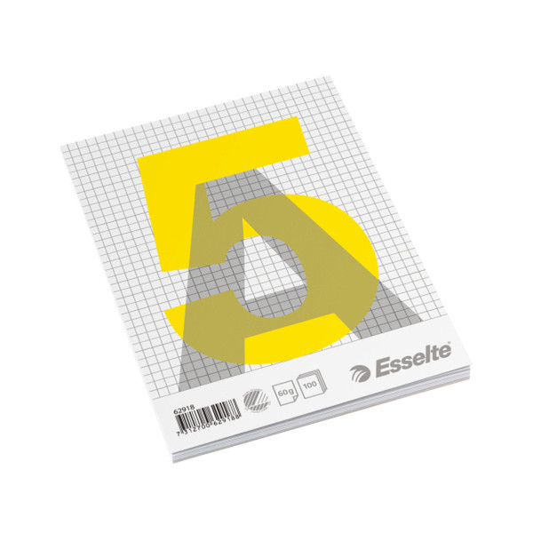 Esselte Glued Pad A5 A5 100sheets Grey,White,Yellow