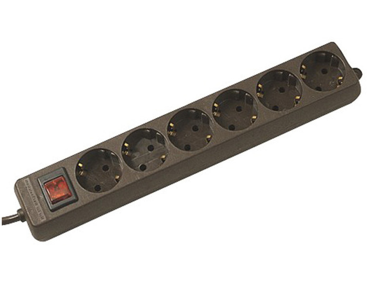 Bachmann Selly 6AC outlet(s) 1.5m Black surge protector