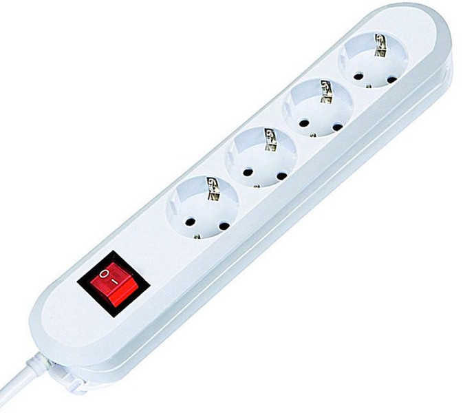 Bachmann 381.230K 4AC outlet(s) 1.5m White power extension