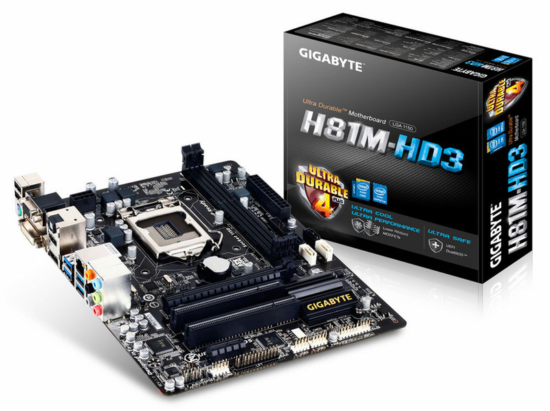 Gigabyte GA-H81M-HD3 Intel H81 Socket H3 (LGA 1150) Micro ATX motherboard