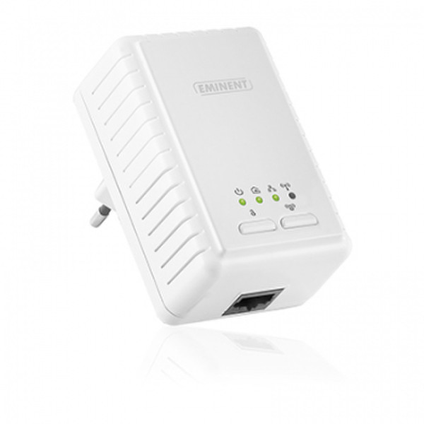 Eminent EM8036 500Mbit/s Eingebauter Ethernet-Anschluss WLAN Weiß 1Stück(e) PowerLine Netzwerkadapter
