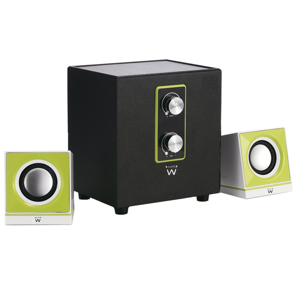 Ewent EW3508 2.1 8W Black,Green,White speaker set
