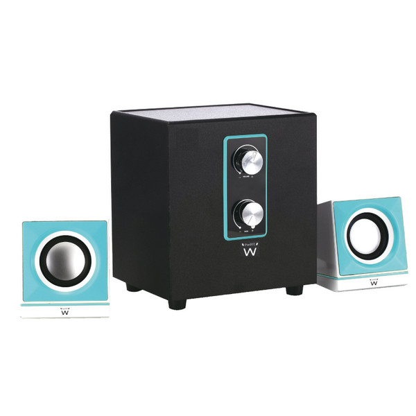 Ewent EW3509 2.1 8W Black,Blue,White speaker set
