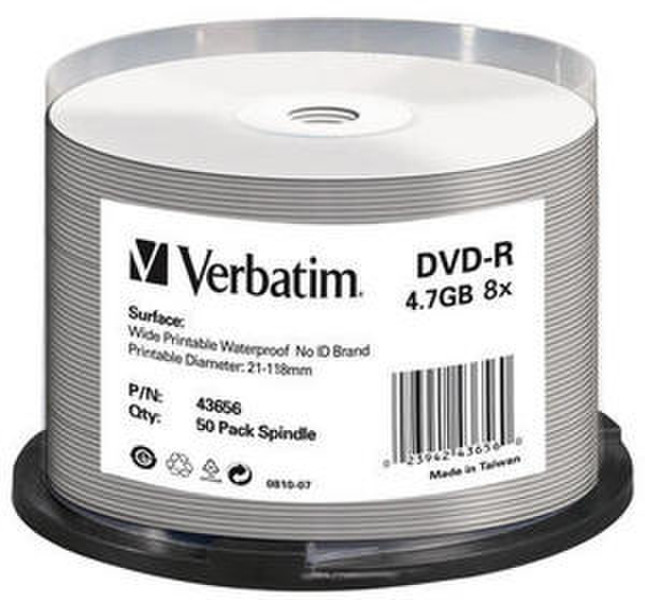 Verbatim DVD-R 4.7GB 8x 4.7GB DVD-R 50pc(s)