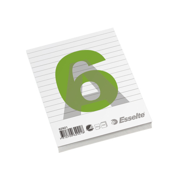 Esselte Glued Pad A6 A6 100sheets Green,Grey,White