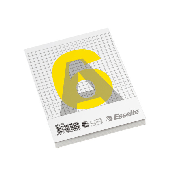 Esselte Glued Pad A6 A6 100sheets Grey,White,Yellow