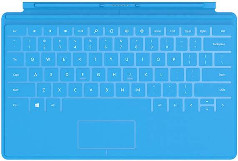 Microsoft Surface Touch Cover Docking connector QWERTY Английский Синий