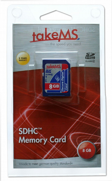 takeMS SDHC-Card 8GB Class 6 8GB SDHC Speicherkarte