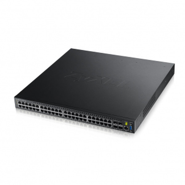 ZyXEL GS3700-48 Управляемый L2+ Gigabit Ethernet (10/100/1000) Черный сетевой коммутатор