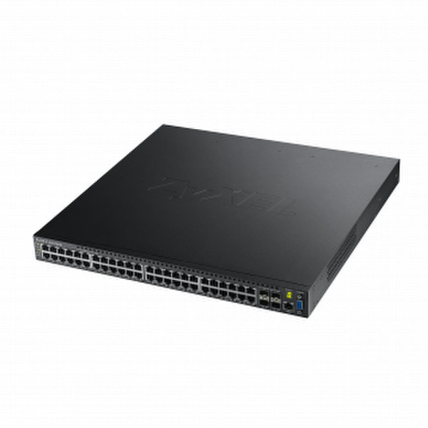 ZyXEL XGS3700-48 Управляемый L2+ Gigabit Ethernet (10/100/1000) Черный сетевой коммутатор