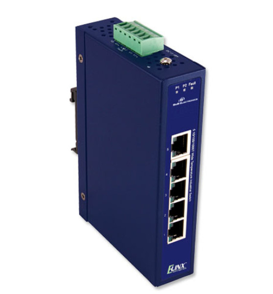 B&B Electronics EIR405-T Неуправляемый Gigabit Ethernet (10/100/1000) Синий сетевой коммутатор