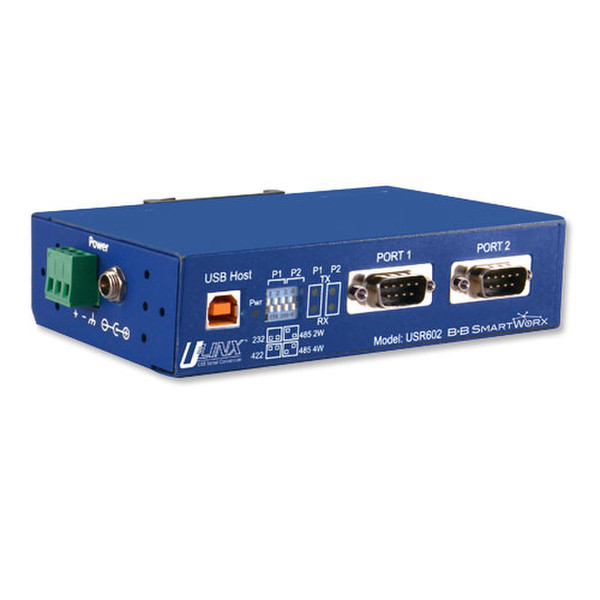 B&B Electronics USR602 USB 1.1 RS-232/422/485 Синий серийный преобразователь/ретранслятор/изолятор