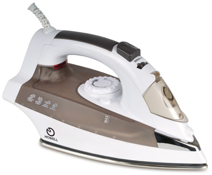 Howell HO.HFX5000 Steam iron Stainless Steel soleplate 2000W White iron