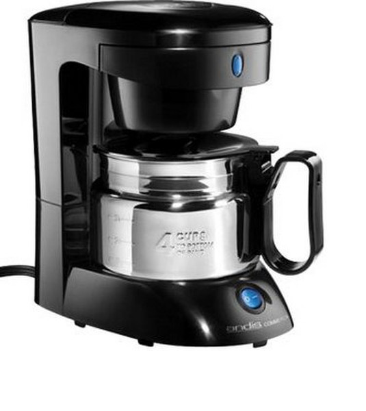 Andis Coffeemaker 4 Cup SS Drip coffee maker 4cups Black,Stainless steel