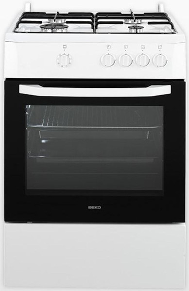 Beko CSG 62000 DWL Отдельностоящий Gas hob Белый кухонная плита