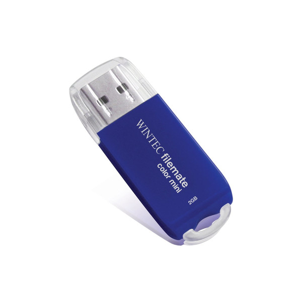 Wintec FileMate Color Mini 2GB USB 2.0 Typ A Blau USB-Stick