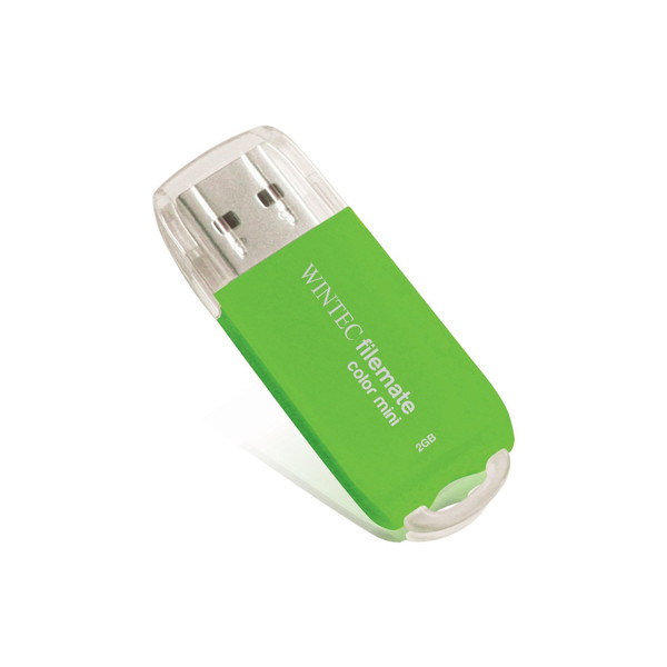 Wintec FileMate Color Mini 2GB USB 2.0 Type-A Green USB flash drive
