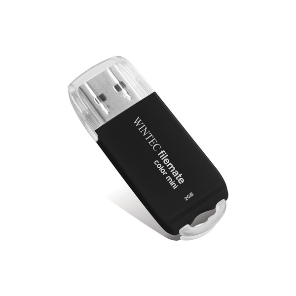Wintec FileMate Color Mini 2GB USB 2.0 Type-A Black USB flash drive