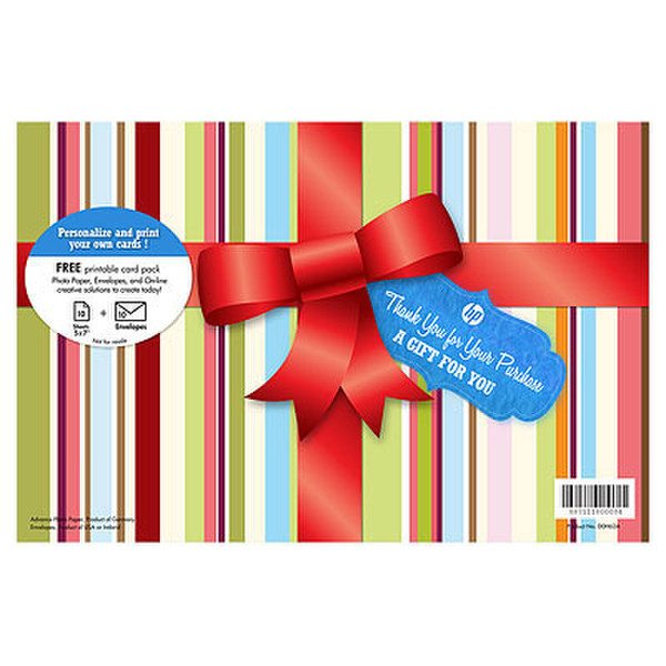 HP Free Paper Gift Pack-10 sht/5 x 7 in with envelopes printing paper
