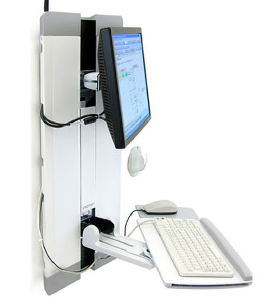 Ergotron Styleview Vertical Lift, Patient Room White