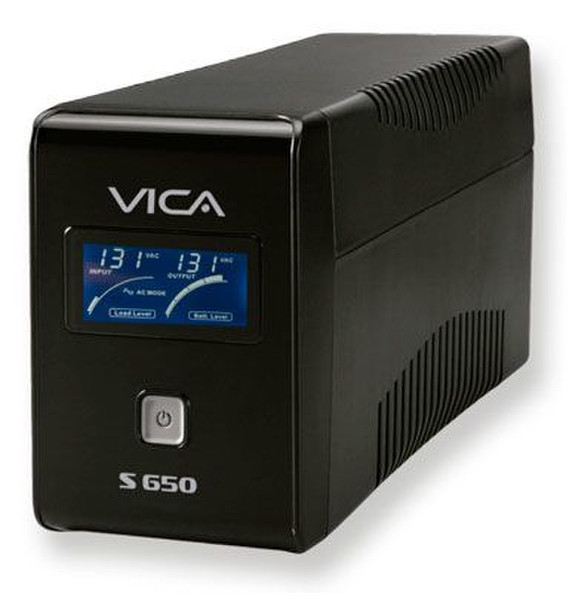 Vica S650 650VA 6AC outlet(s) Compact Black uninterruptible power supply (UPS)