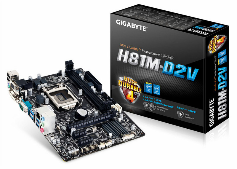 Gigabyte GA-H81M-D2V Intel H81 Socket H3 (LGA 1150) Микро ATX материнская плата