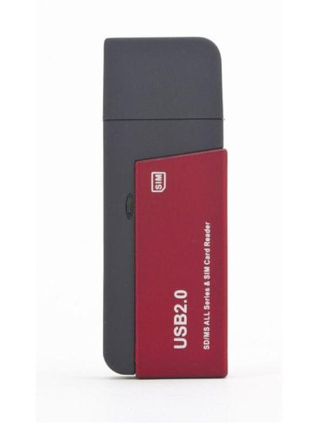 Xqisit 11039 USB 2.0 Schwarz, Rot Kartenleser
