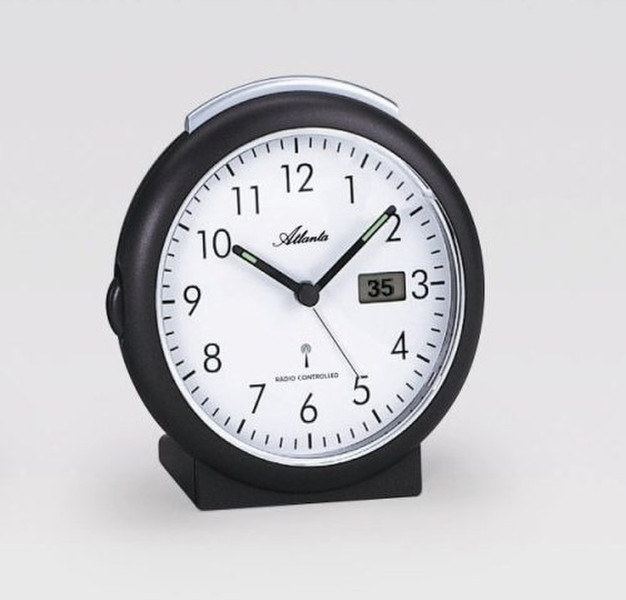 Atlanta 1341/4 Quartz table clock Круглый Черный настольные часы