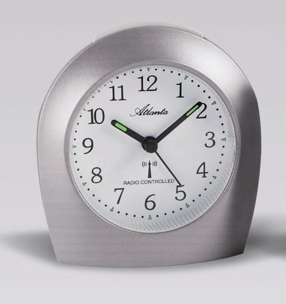 Atlanta 1375/19 Quartz table clock Круглый Cеребряный настольные часы