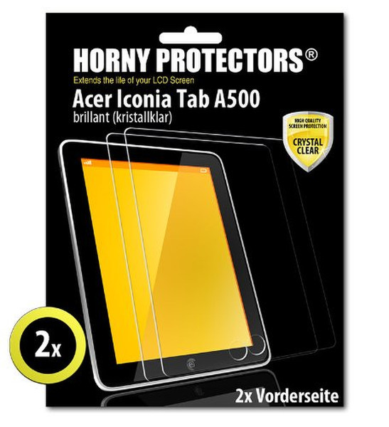 Horny Protectors 1397 - Protector de pantalla para Acer Iconia Tab A510/A700 Acer Iconia Tab A500 2шт