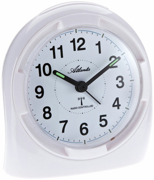 Atlanta 1405/0 Quartz table clock Круглый Белый настольные часы