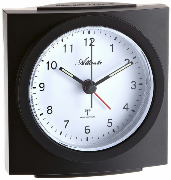 Atlanta 1429/7 Quartz table clock Круглый Черный настольные часы