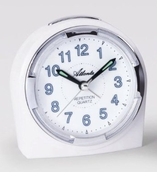 Atlanta 1635/0 Quartz table clock Rund Weiß Tischuhr