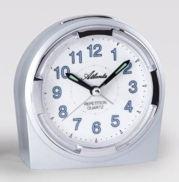Atlanta 1635/19 Quartz table clock Круглый Cеребряный настольные часы