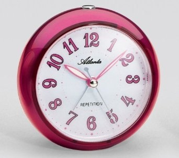 Atlanta 1725/8 Quartz table clock Круглый Красный настольные часы