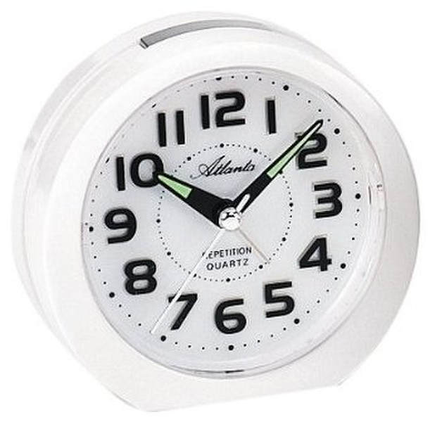 Atlanta 1770/0 Quartz table clock Rund Weiß Tischuhr