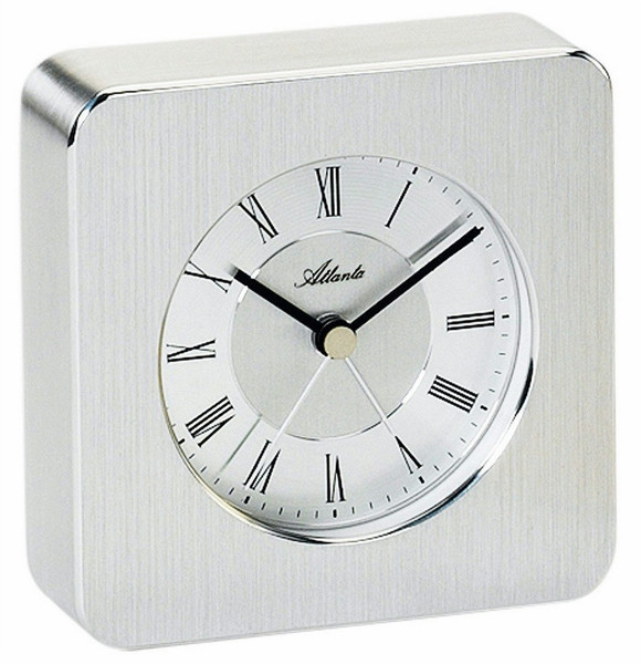 Atlanta 3059/19 Quartz table clock Квадратный Cеребряный настольные часы