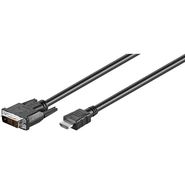 Wentronic 33880 1m HDMI DVI-D Schwarz Videokabel-Adapter