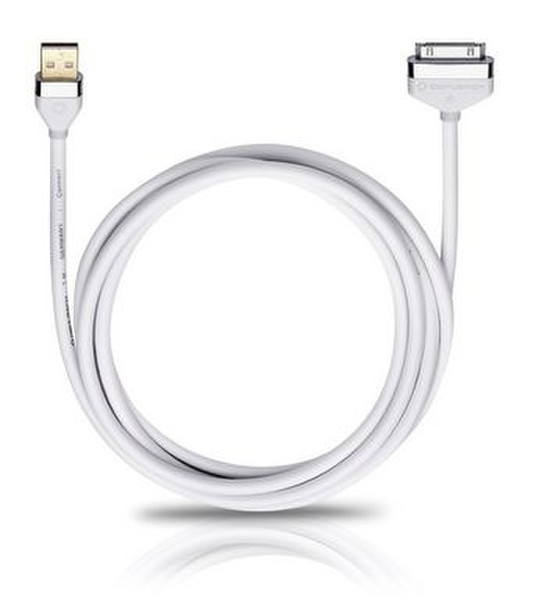 OEHLBACH 3m i-Connect IP/U 300 Apple USB-A White