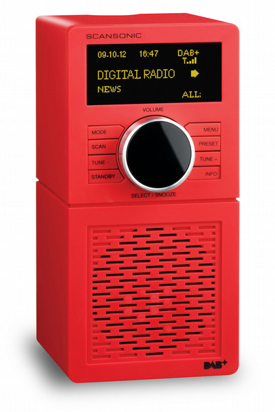 Scansonic P4000 Tragbar Digital Rot Radio