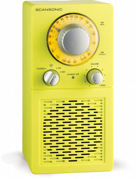 Scansonic P2501 Tragbar Analog Gelb Radio