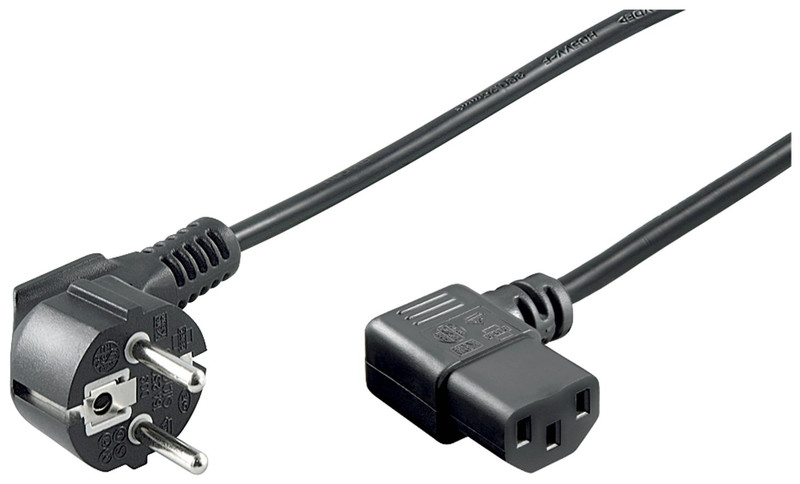 1aTTack 7931198 5m CEE7/4 Schuko C13 coupler Black power cable