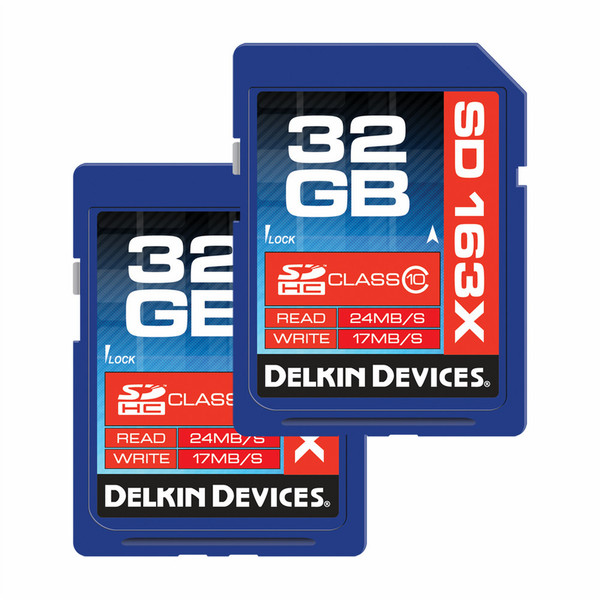 Delkin 32GB SDHC 163X Class 10 32ГБ SDHC Class 10 карта памяти