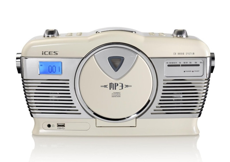 Ices ISCD-33 Цифровой 2Вт Белый CD радио
