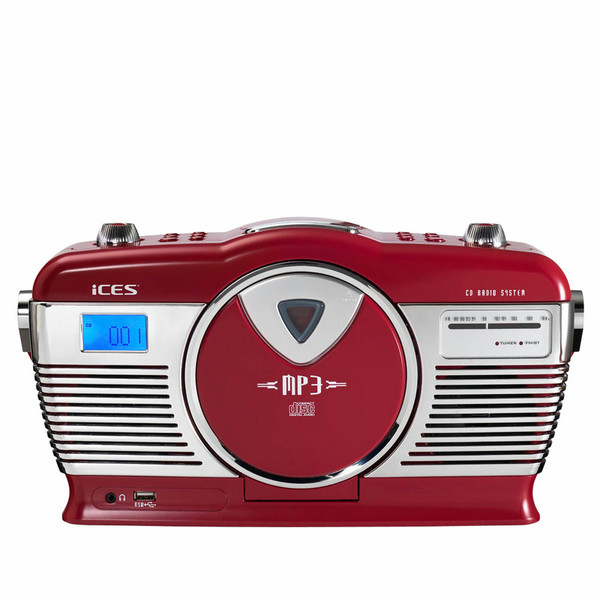 Ices ISCD-33 Цифровой 2Вт Красный CD радио