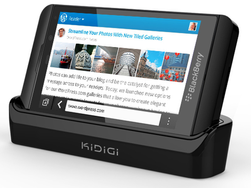 KiDiGi LCM-BZ10 Auto Black mobile device charger