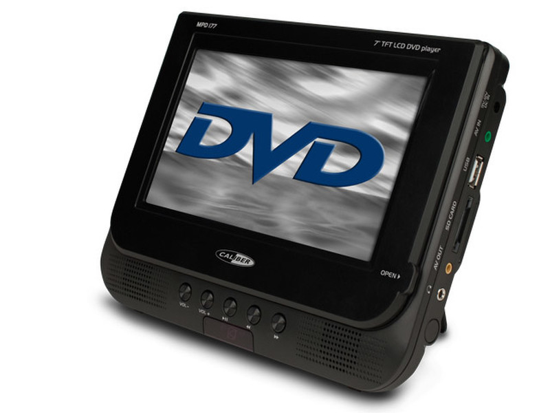 Caliber MPD177 7Zoll 800 x 480Pixel Schwarz Tragbarer DVD-/Blu-Ray-Player